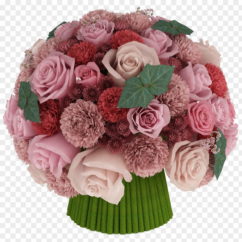 Bouquet Of Flowers Garden Roses Flower TurboSquid PNG