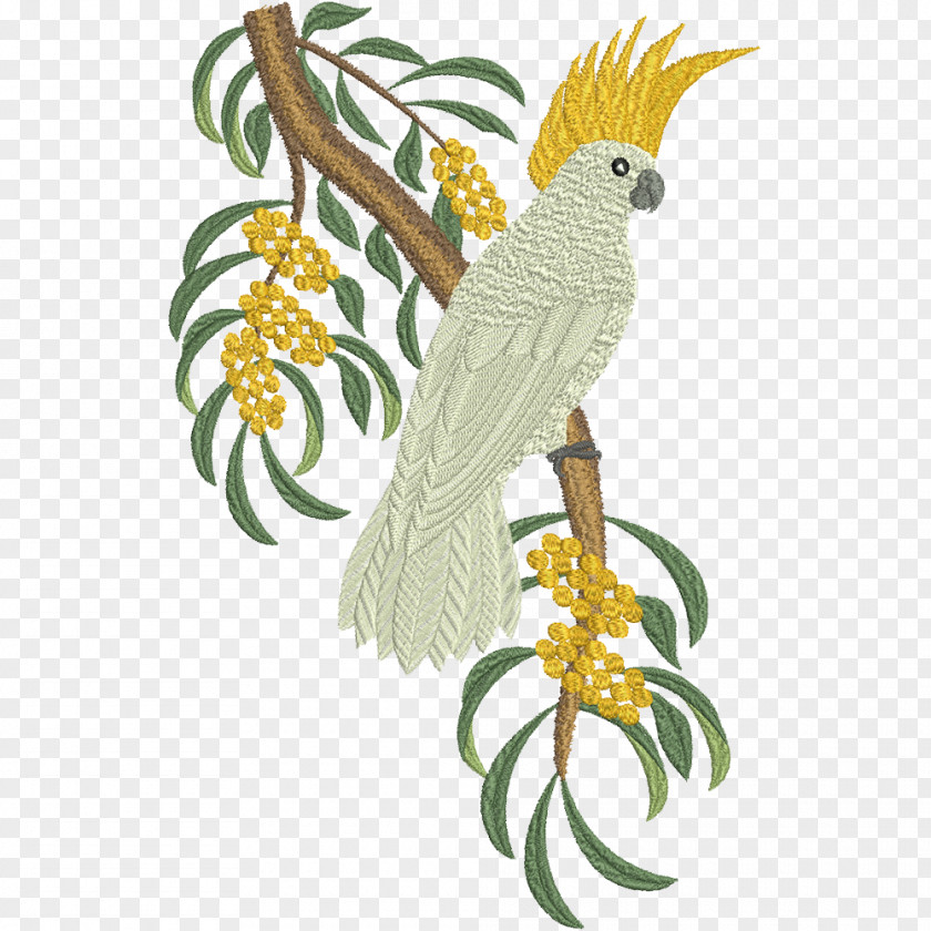 Design Bird Machine Embroidery Cockatoo PNG