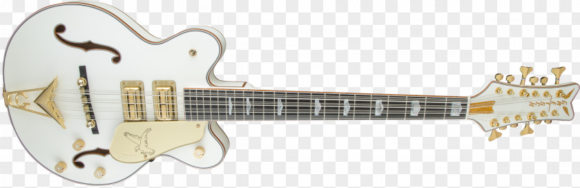 Electric Guitar Gretsch White Falcon Twelve-string Bass PNG