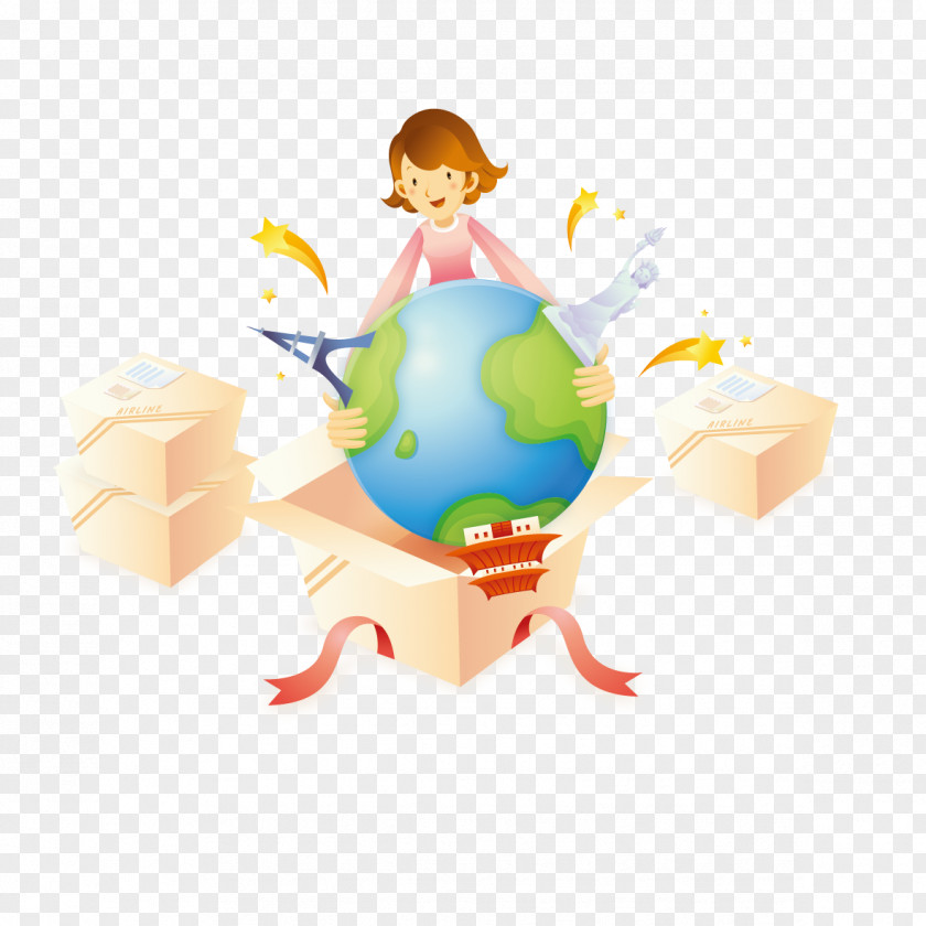 Global Travel Computer File PNG