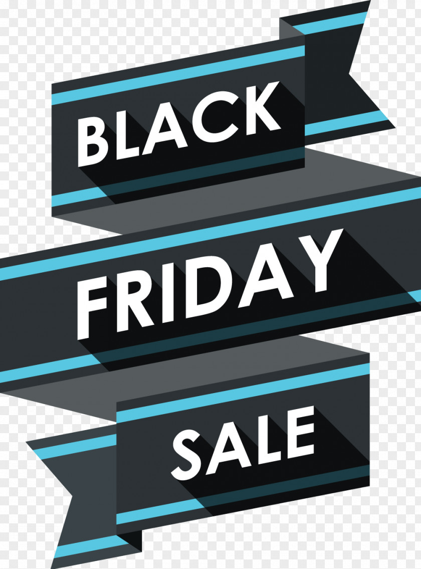 Black Friday Discounts And Allowances Ribbon Advertising PNG