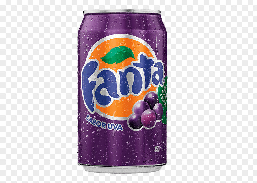 Fanta Fizzy Drinks Juice Carbonated Water Grape PNG