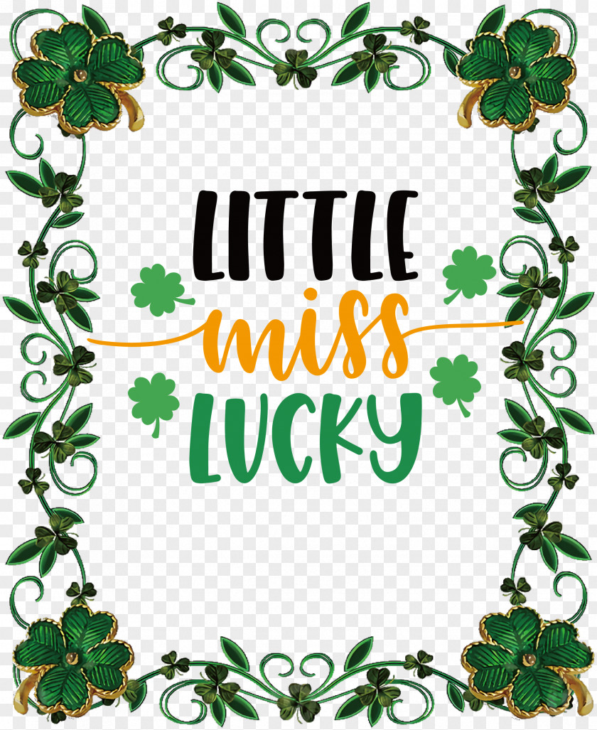 Little Miss Lucky Patricks Day PNG