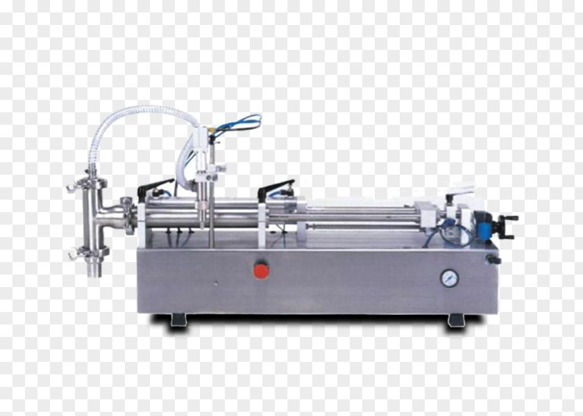 Piston Machine Liquid Packaging And Labeling PNG