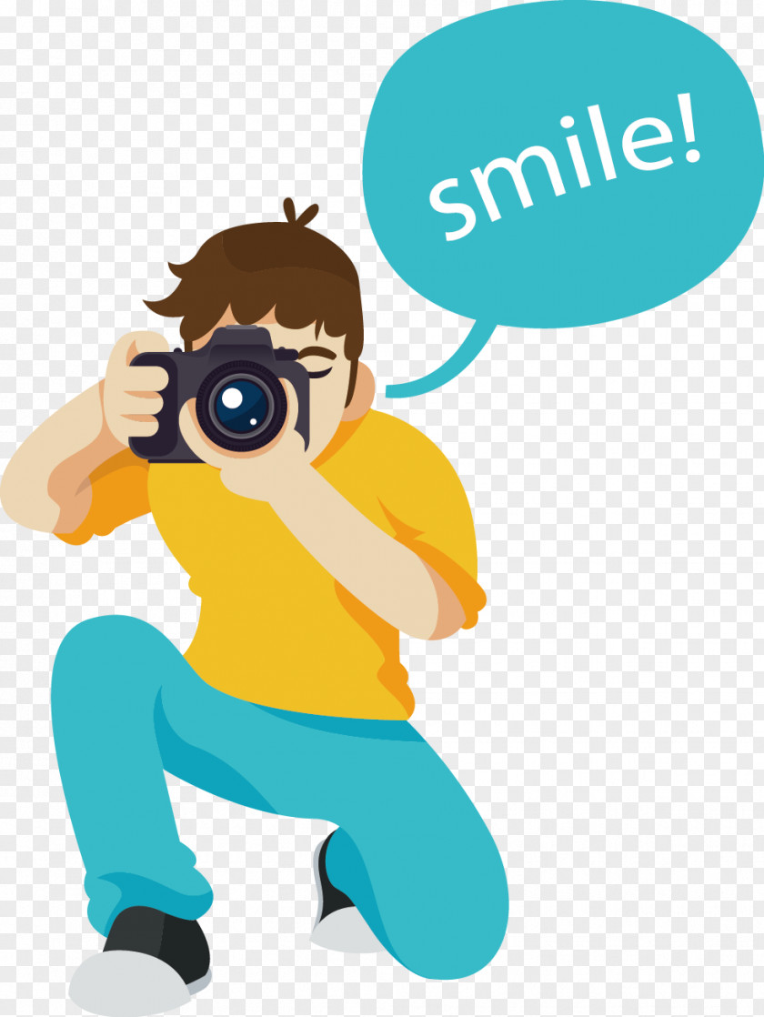 Vector Painted Photographer Wedding Photography PNG