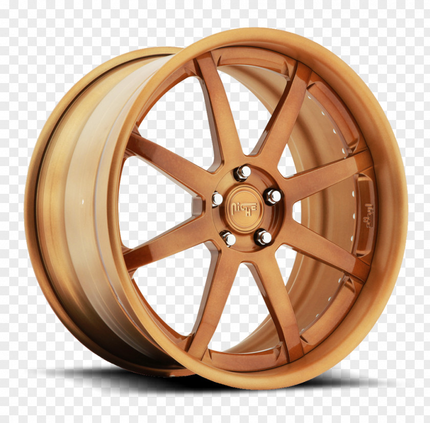 Bronze Finish Alloy Wheel Car Motor Vehicle Tires Rim PNG