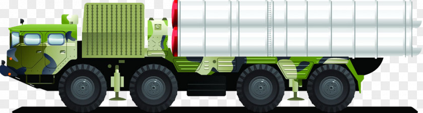 Cartoon Painted Military Tanker Rocket Launcher Illustration PNG