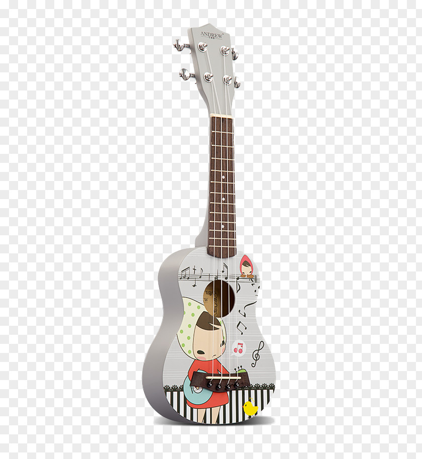 Grey Guitar Ukulele Acoustic Electric Cavaquinho PNG