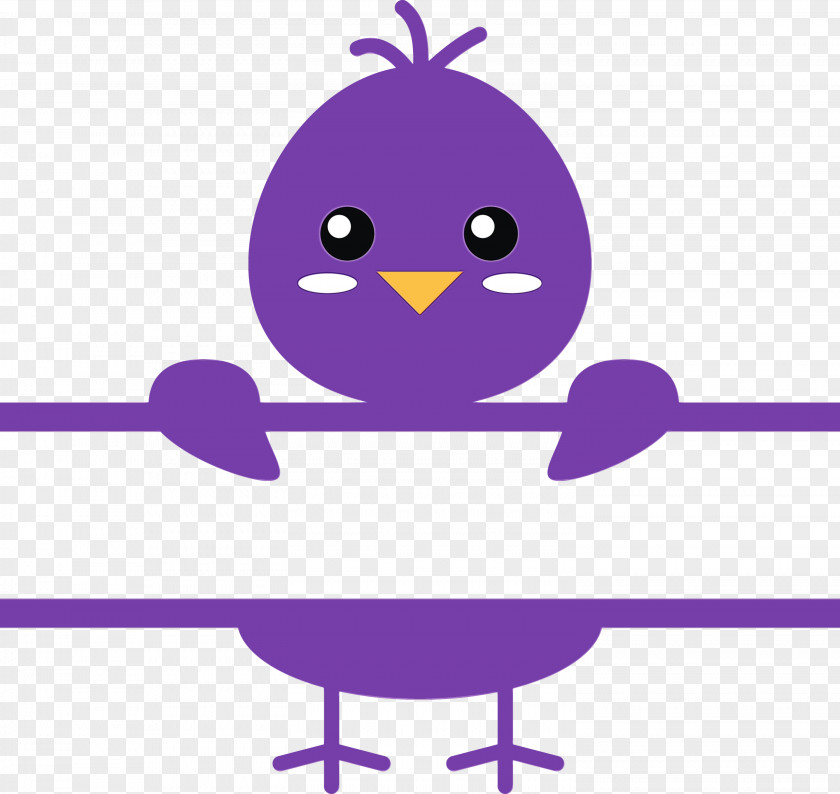 Purple Cartoon Violet Line Beak PNG