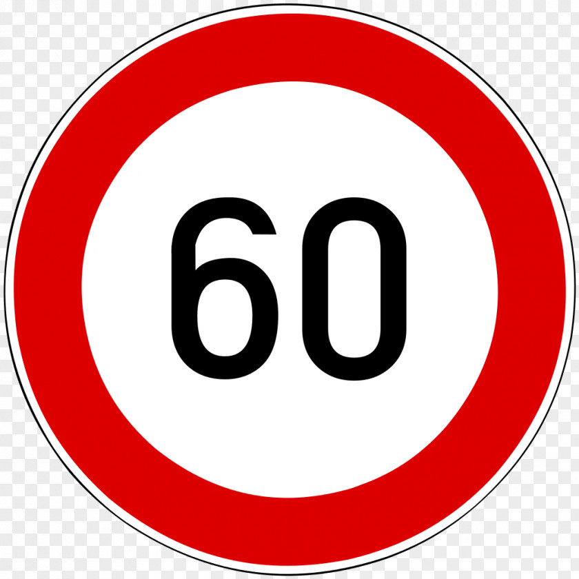 Road Sign Speed Limit Traffic Kilometer Per Hour PNG