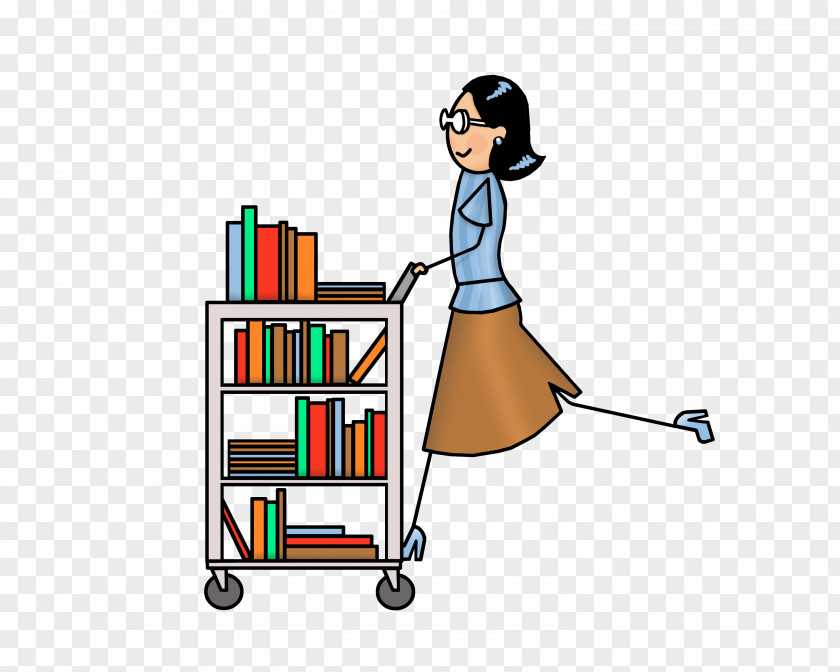 Book Library Cart Clip Art PNG
