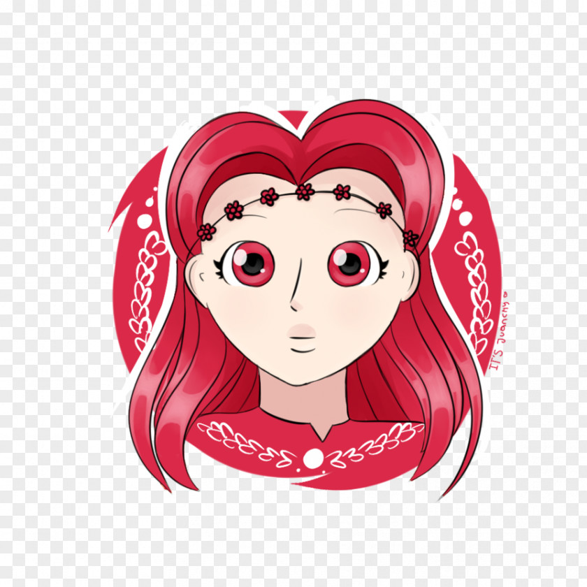 Red Hair Ear Cartoon Cheek Character PNG