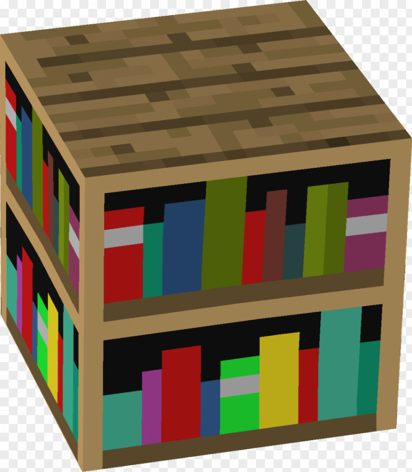 Bookcase Minecraft Table Living Room PNG