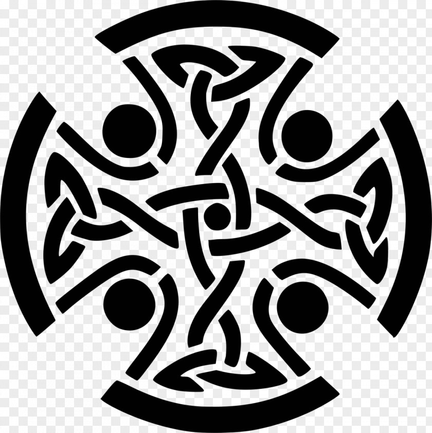 Cross Silhouette Celtic Knot Celts Vector Graphics Art PNG
