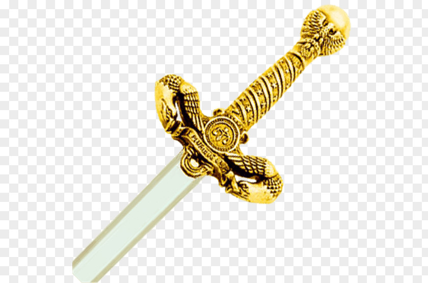 Gold Figures Weapon Sword 01504 Metal Body Jewellery PNG