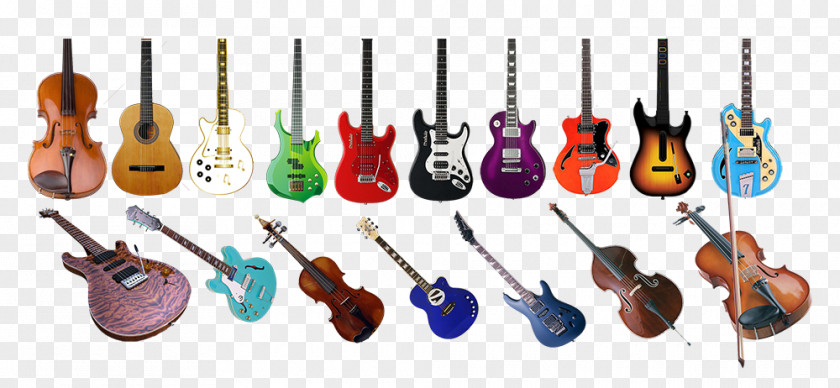Guitar Collection Musical Instrument Download PNG