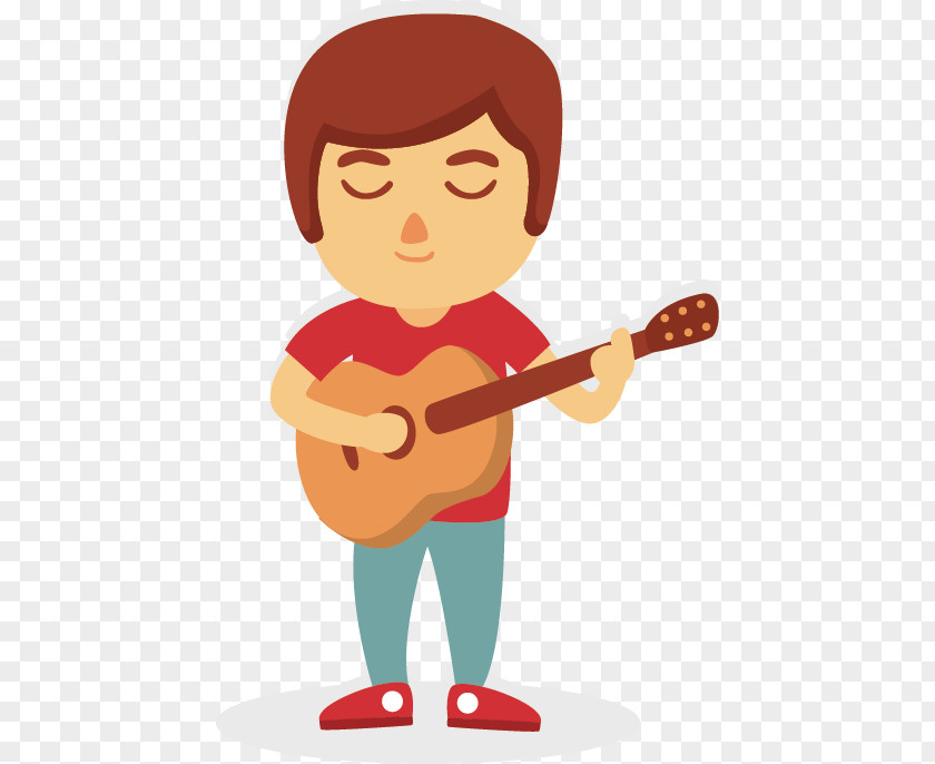 Guitar Man Drawing PNG