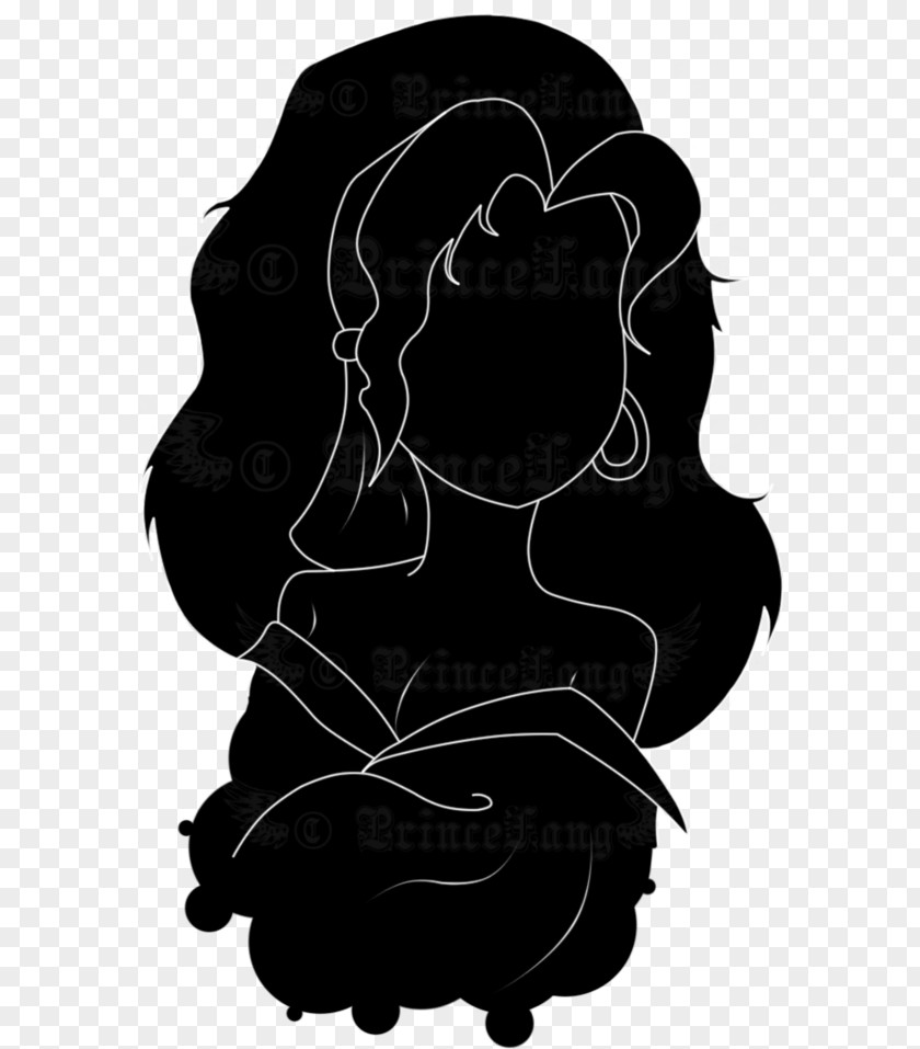 Silhouette Black White Flower Clip Art PNG