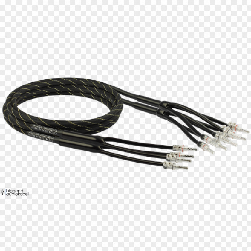 Gold Wire Coaxial Cable Bi-wiring Electrical Kabel Głośnikowy PNG