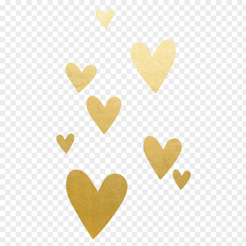 Gold Heart Red Clip Art PNG