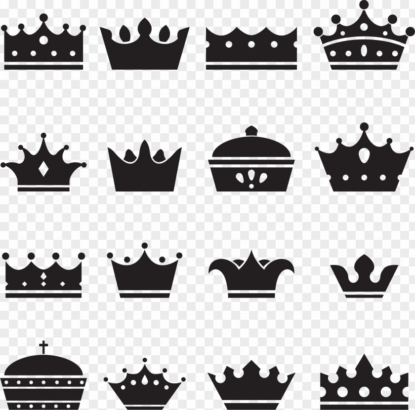 Hand Painted Black Crown Of Queen Elizabeth The Mother Silhouette Illustration PNG