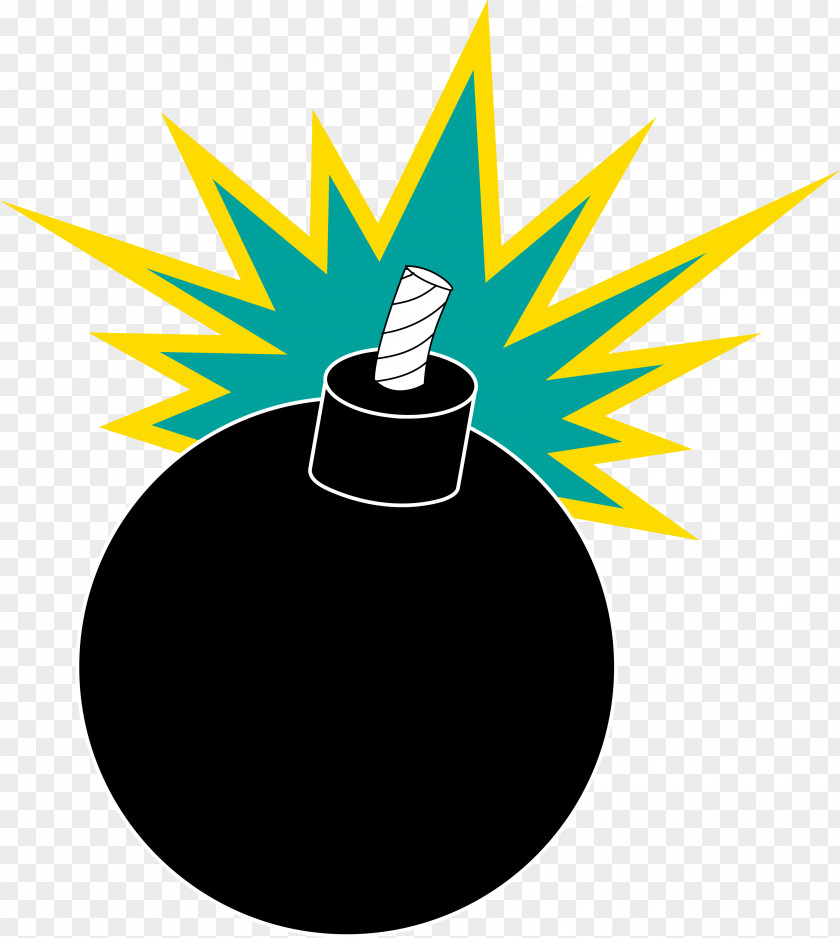 Hand Painted Black Round Bomb Vector Clip Art PNG