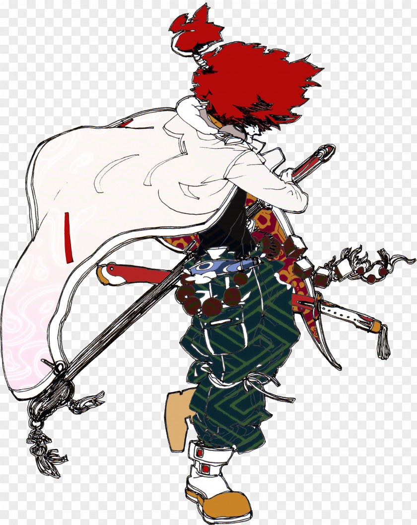 Japanese Samurai Color Bushido Illustration PNG