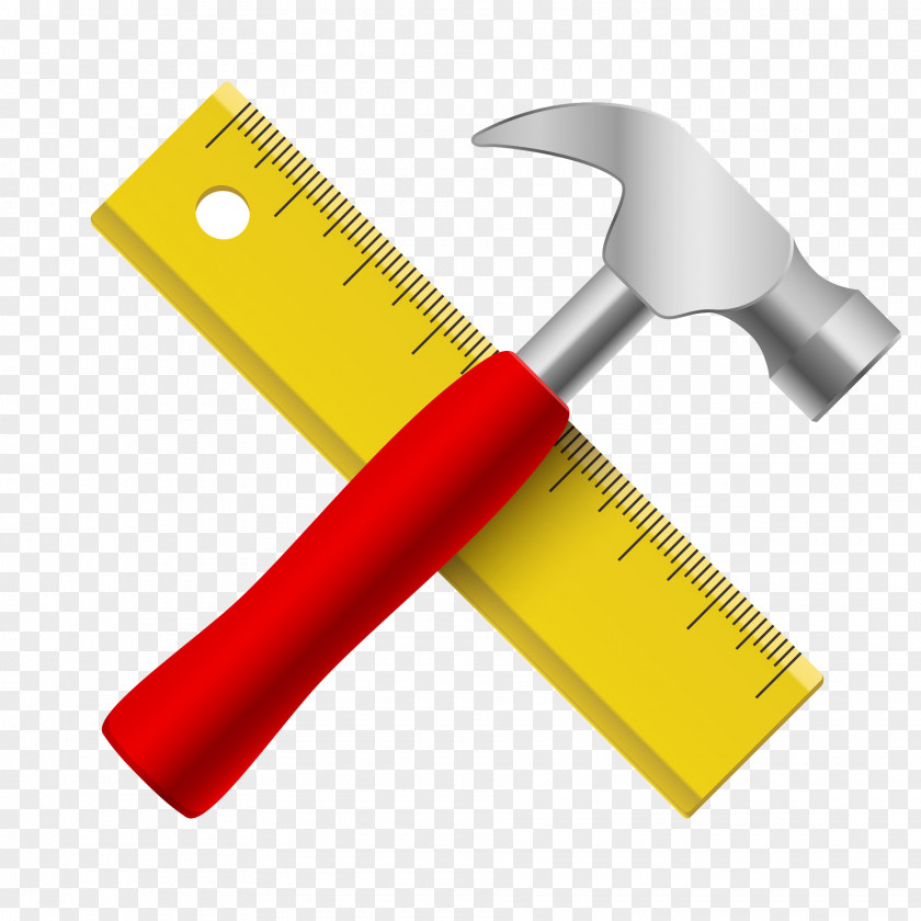 Ruler And Hammer Icon PNG