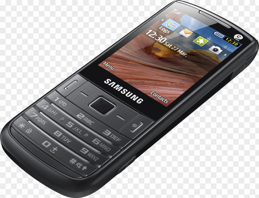 Onyx Black Samsung Galaxy MiniHp Bar Smartphone Feature Phone S GT C3780 PNG