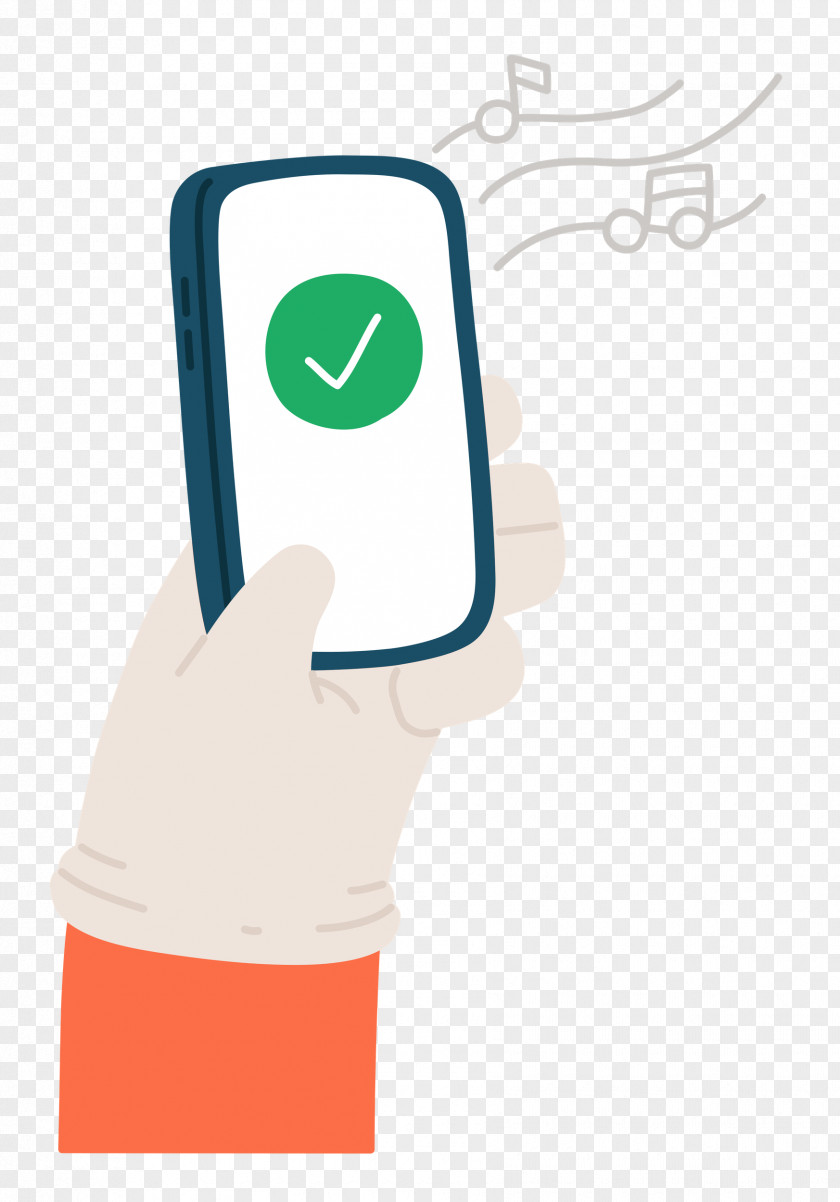 Phone Checkmark Hand PNG