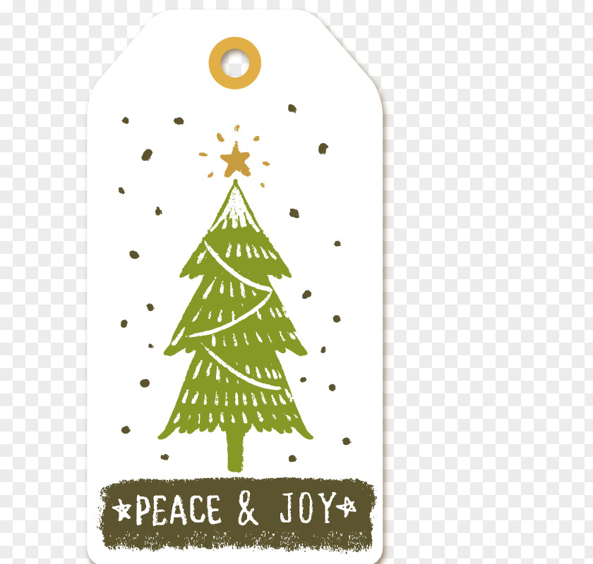 Vector Christmas Tree Plant Paper Card Sticker PNG