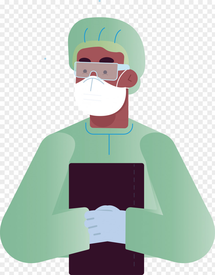 Facial Hair Cartoon Character Green Outerwear PNG