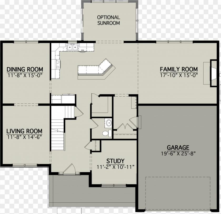House Floor Plan Great Room PNG