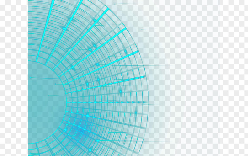 Circular Line Light Effect Turquoise Circle Font PNG