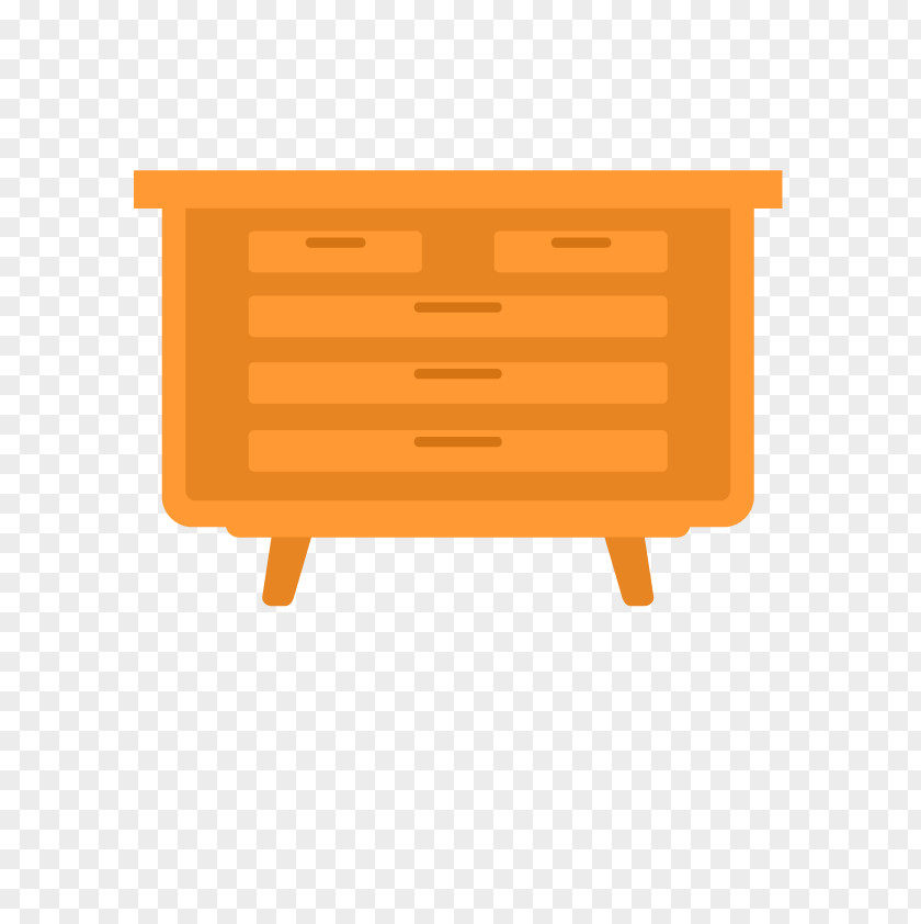 Vector Bedside Table Yellow Cartoon Pattern PNG