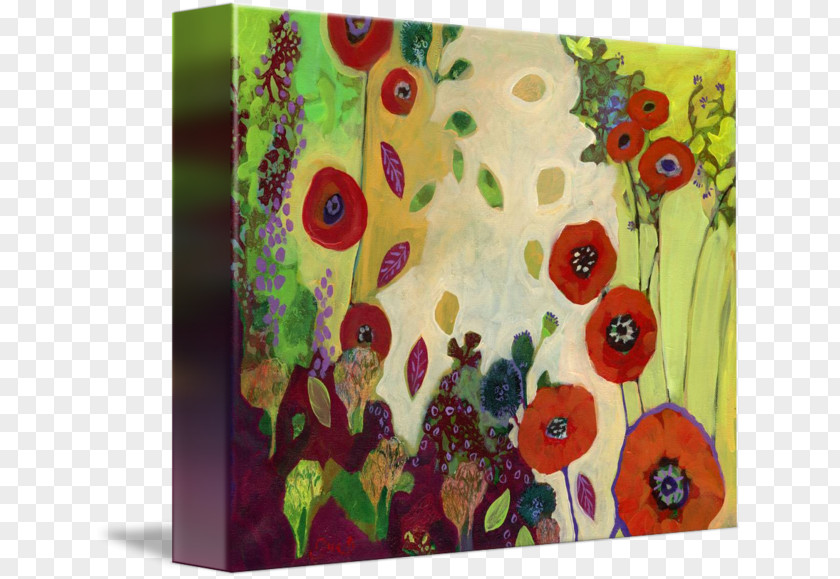 Design Floral Acrylic Paint Still Life Modern Art PNG