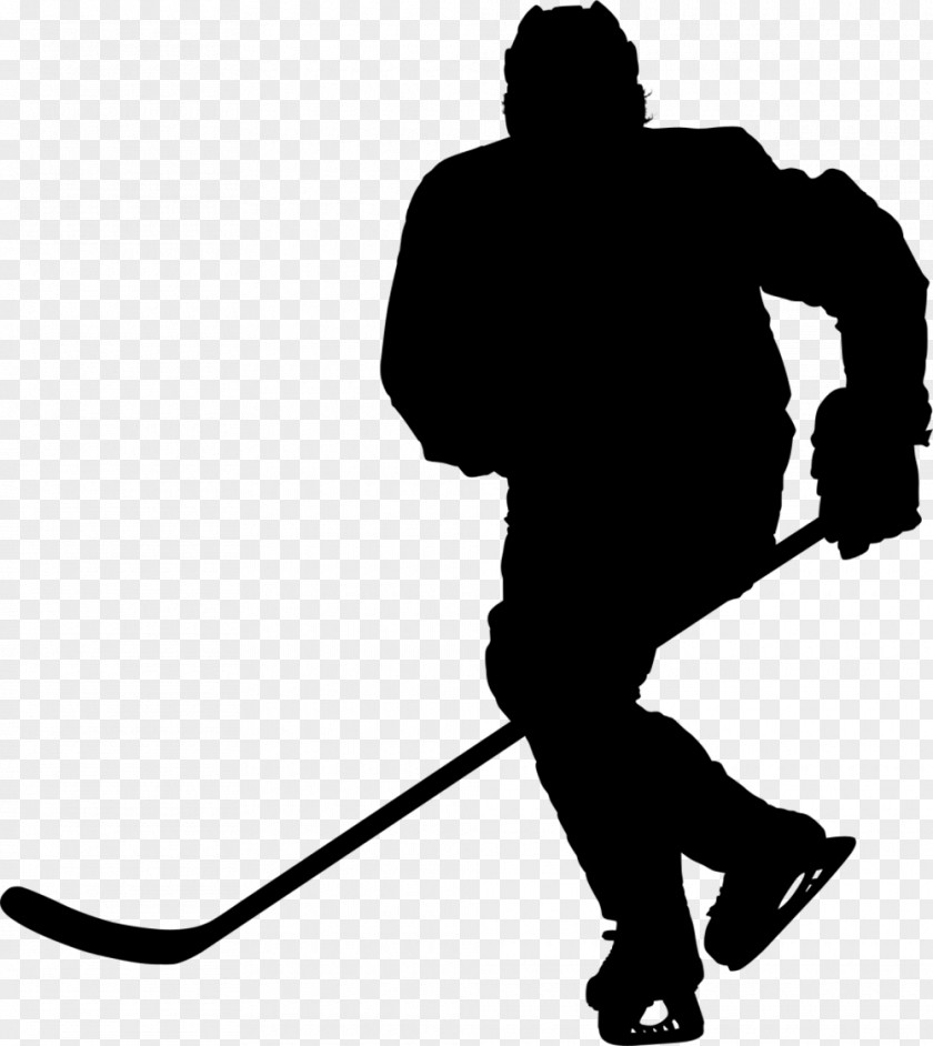 Hockey Stick And Ball Games Black White M Silhouette PNG