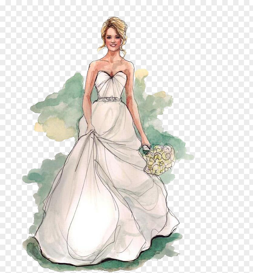 Wedding Model Contemporary Western Dress PNG