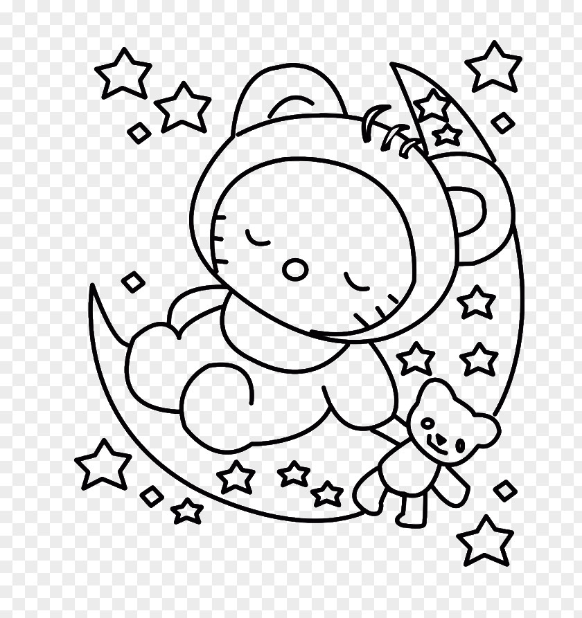 Child Hello Kitty Coloring Book Drawing PNG
