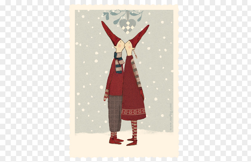 Christmas Card Paper Pixie Gift PNG