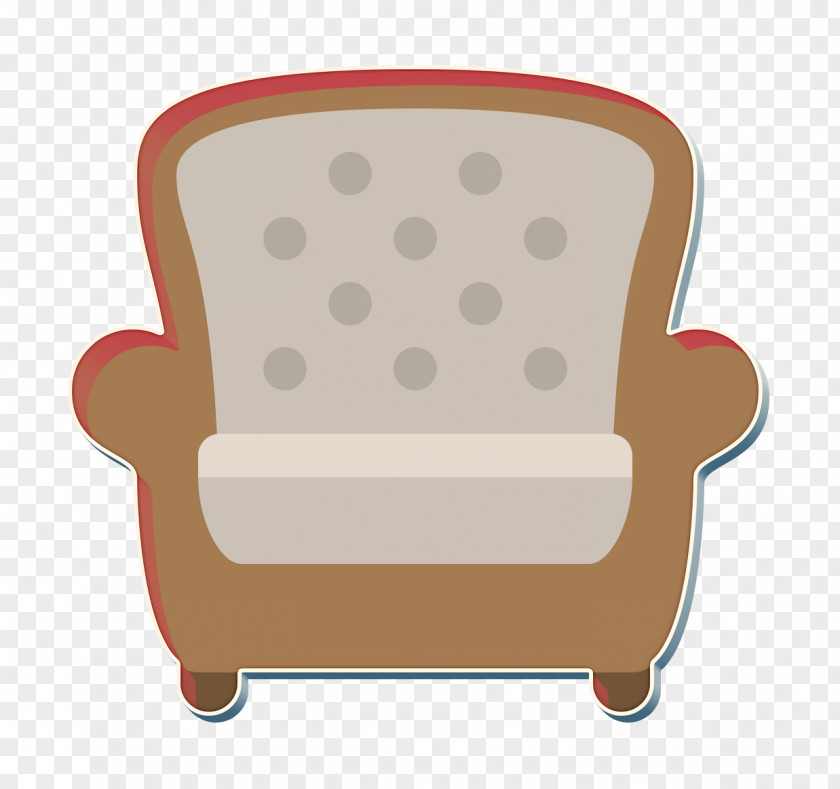 Club Chair Beige Armchair Icon Household PNG