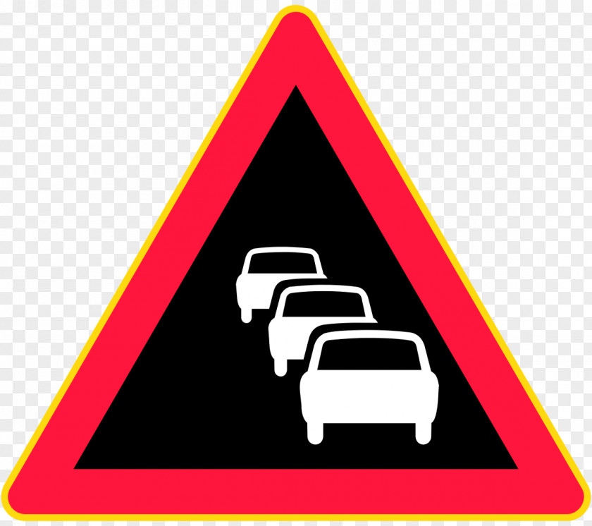 FINLAND Traffic Sign Finland Road Congestion Warning PNG