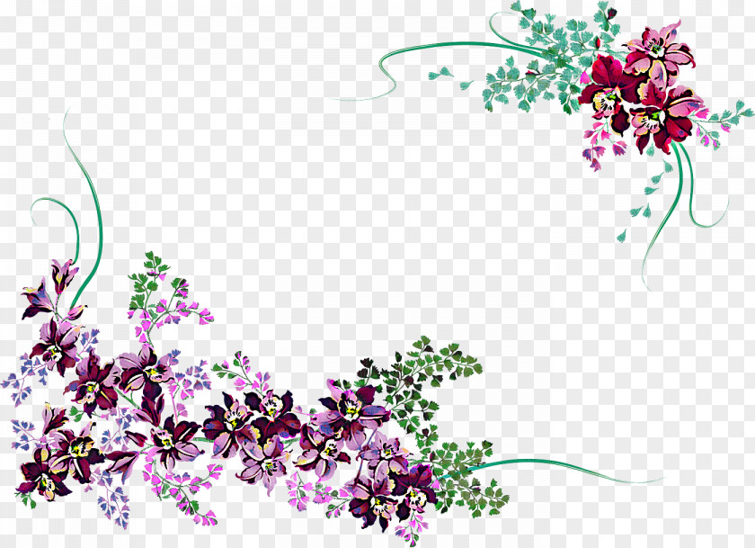 Flower Rectangular Frame Floral PNG