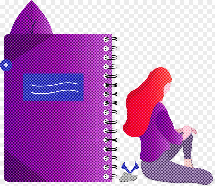 Notebook Girl PNG