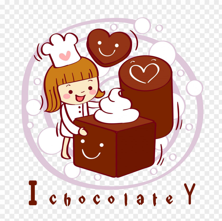 Valentine Chocolate Torte Cake Clip Art PNG