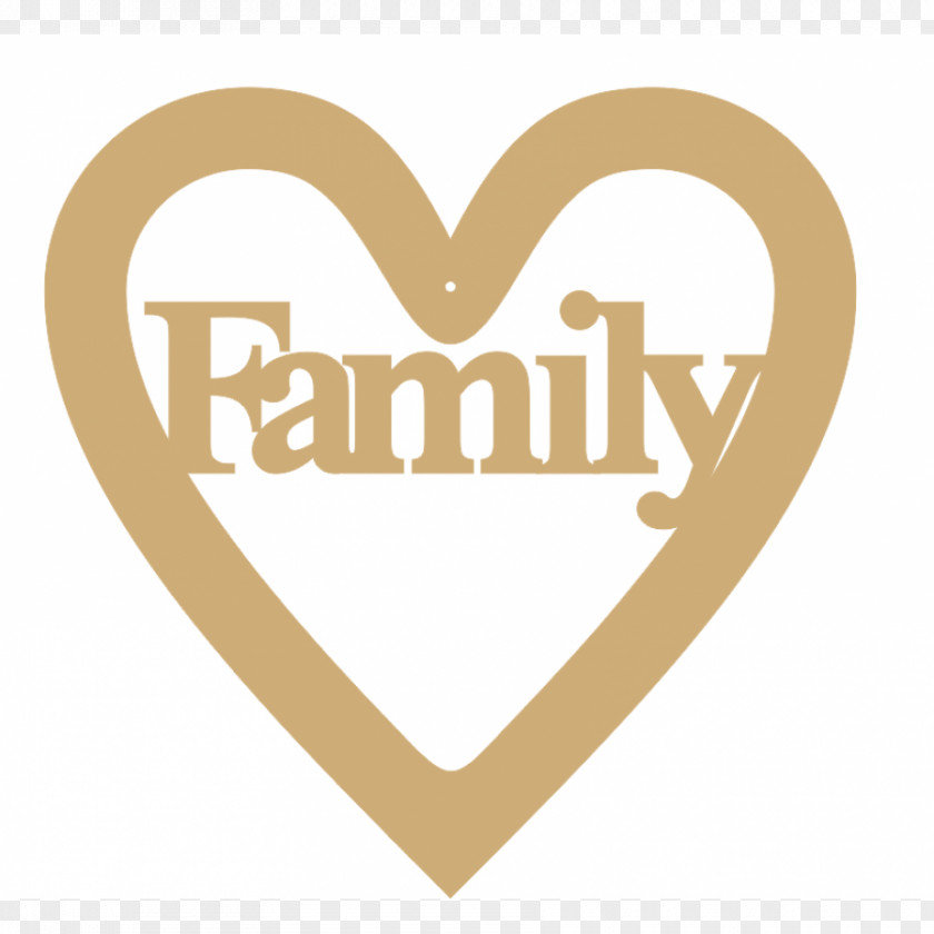 Word Family Heart Lettering PNG