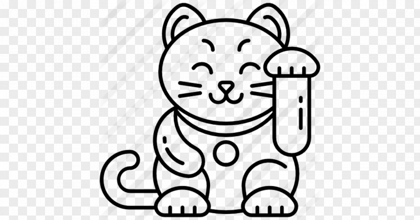 Cat Maneki-neko Icon Design PNG