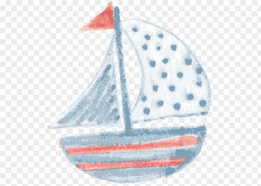 Hand-painted Sailing Sailboat Ship PNG