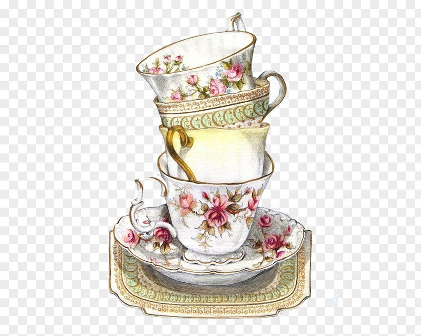 Cup Teacup Coffee Saucer Clip Art PNG