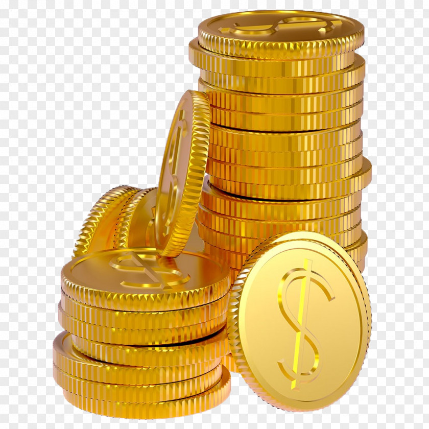 Golden Coins Gold Coin Bank Photography PNG
